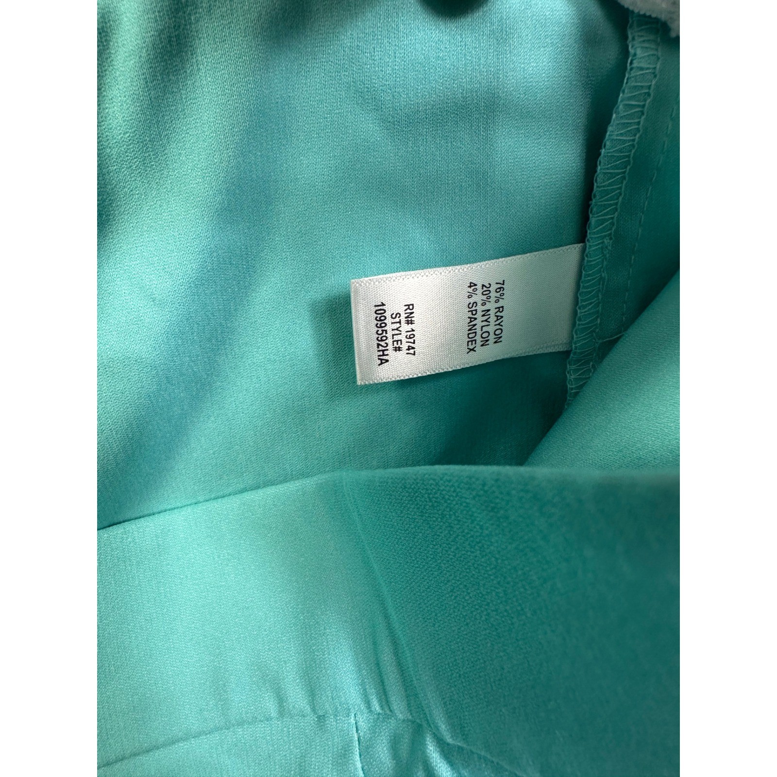 Counterparts Luxe Stretch Mid Rise Crop Pants Angel Blue Teal Turquoise XL New
