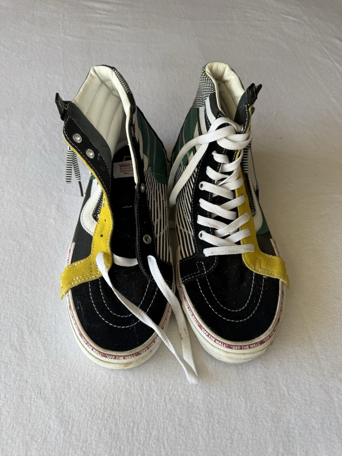 Vans Sk8 Hi Reissue Cap Cut Paste Patchwork Sneakers Multi Color Size 10 Mens