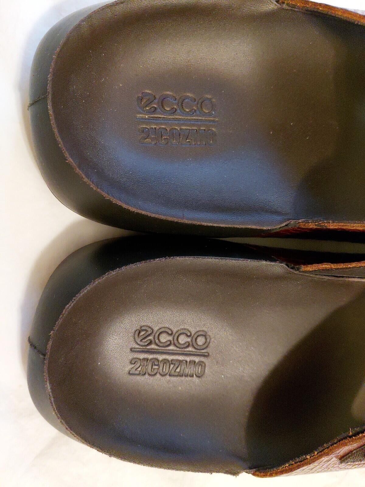 Ecco Men’s 2nd Cozmo Two Band Slide Sandal Brownish 12 NEW