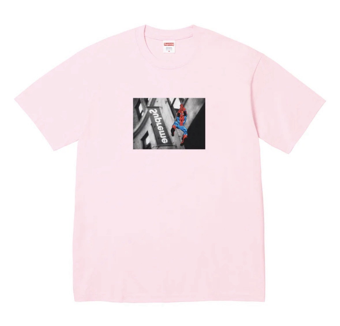 SUPREME SPIDER-MAN TEE (LARGE) (L PINK) SS26 ARABIC BOX LOGO TEE FLASH EVOLUTION