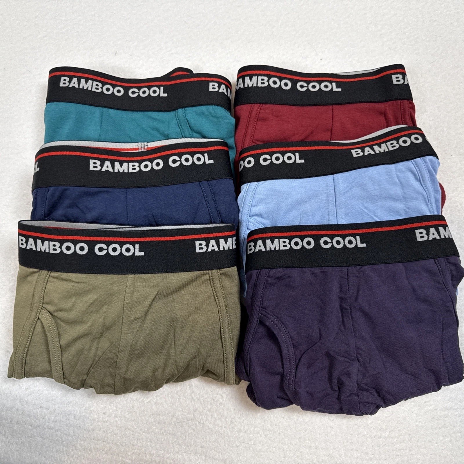 Mens Bamboo Cool Briefs Size XXL Lot Of 6 New