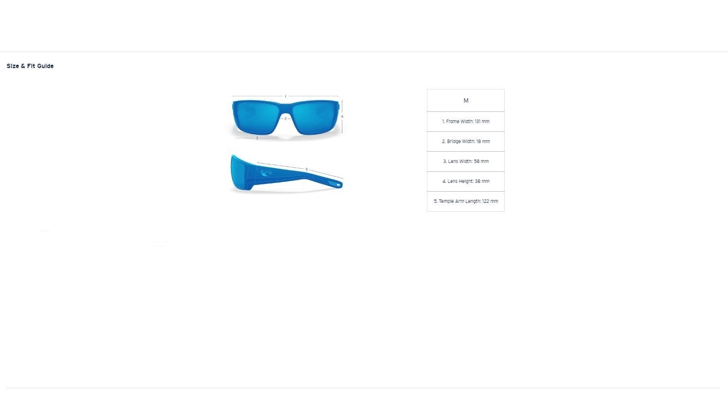 Costa Del Mar Sunglasses Whitetip Matte Blackout Blue Polarized Glass with Case