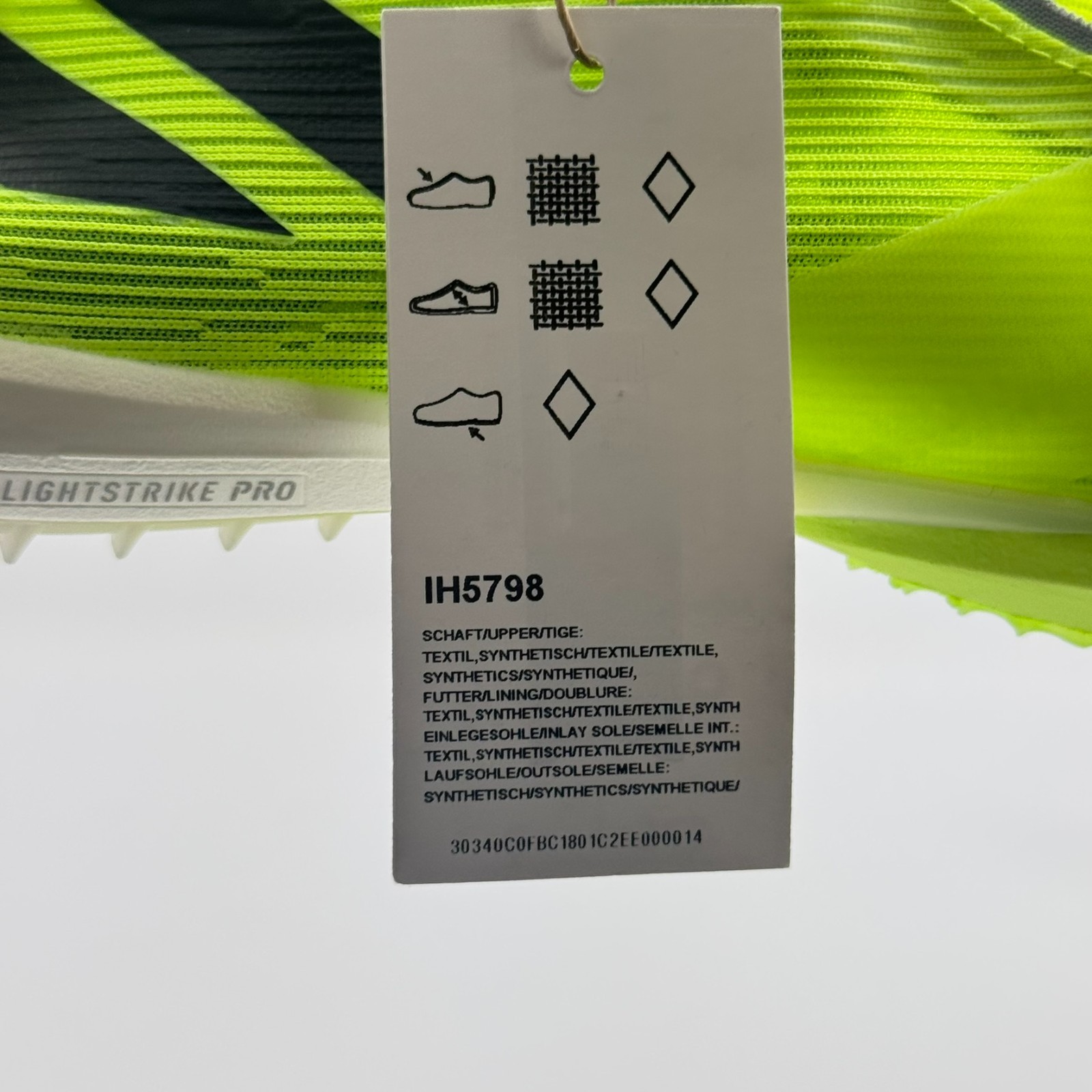 Adidas Adizero Ambition ‘Lucid Lemon Black’ IH5798 Track size 9.5
