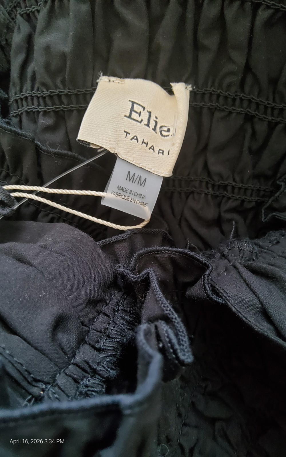 elie tahari Black Lined Super Soft dress Sz M