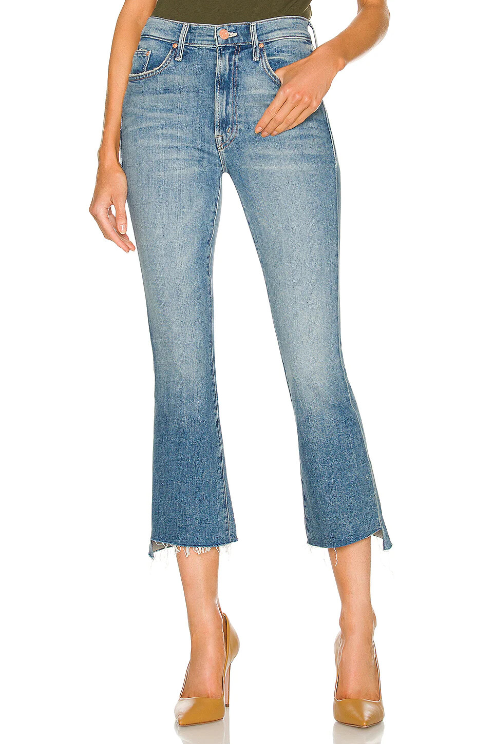 NWT Mother Denim Insider Crop Step Fray in Scenic Route Size 24, 26, 30 $228