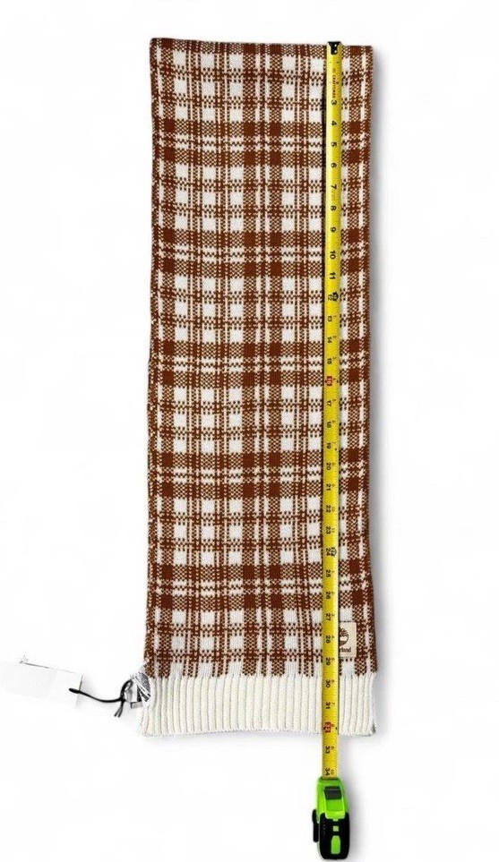 Timberland Wheat Plaid Scarf NWT 64 Inches