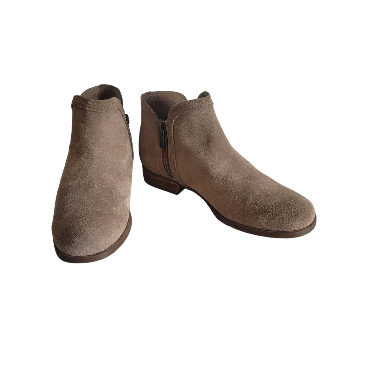 Koolaburra by UGGS Women’s Tan Side Zip Round Toe Ankle Booties Size 6