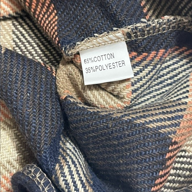 Women’s Black Orange Tan Button-Up Flannel Shirt Metallic Buttons Pockets Sz XXL