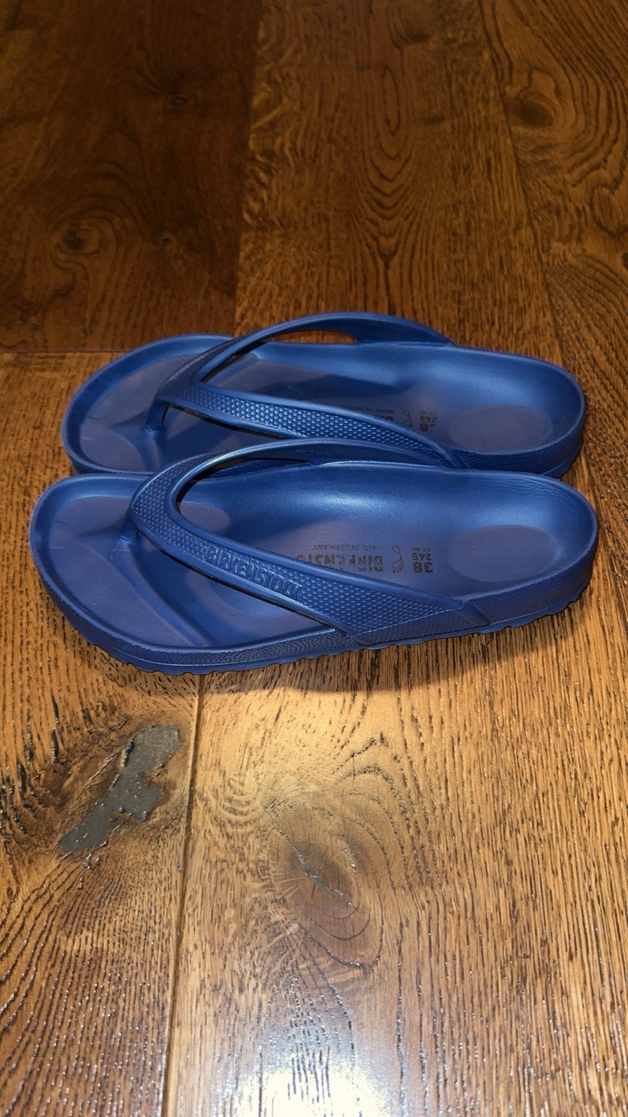 Birkenstock Honolulu Eva Womens 38/ 7 US Navy Blue Sandals Flip Flops Rubber