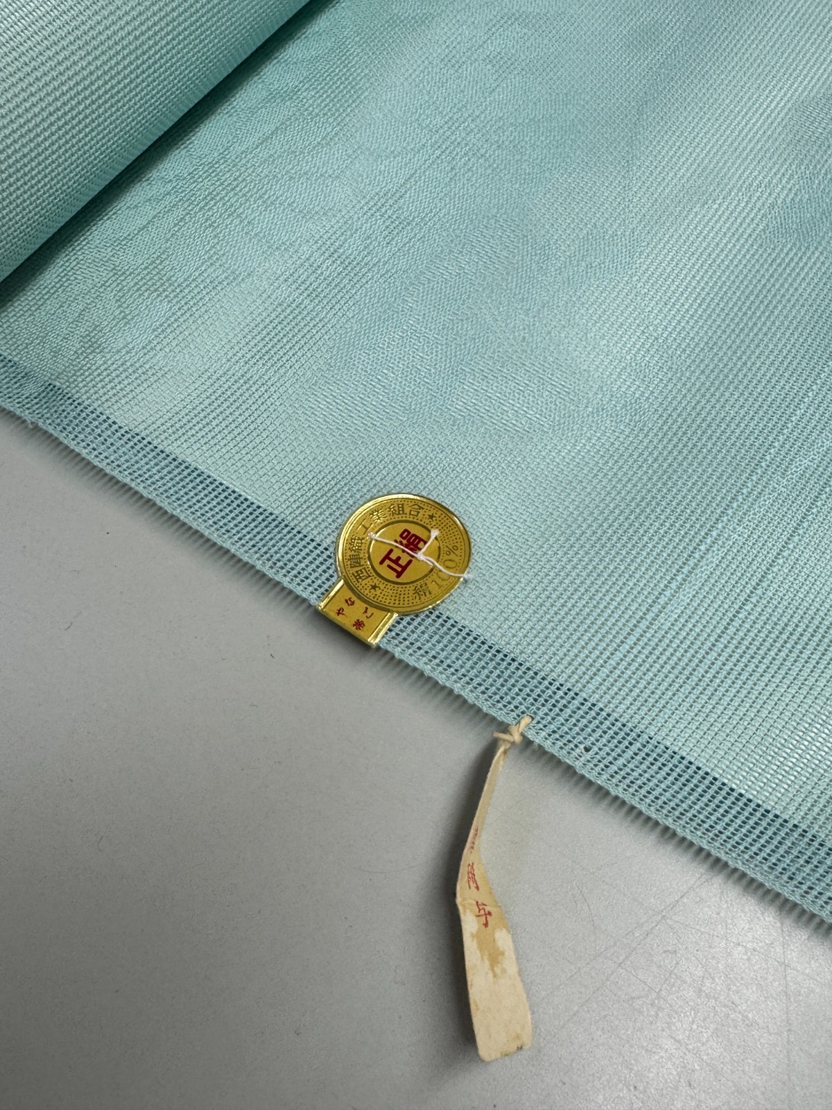 Japanese Vintage Kimono Fabric cloth Boro silk Blue tradition 35.4×13.7 in