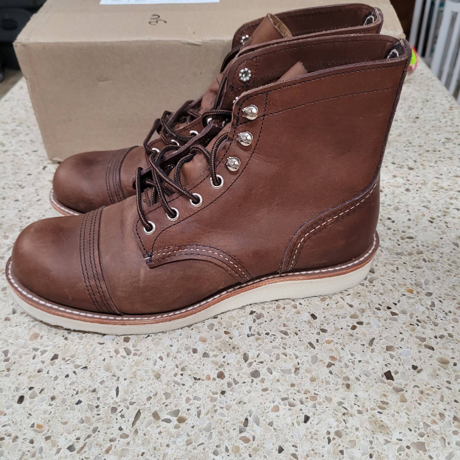Red Wing Heritage Iron Ranger Traction Tread 8088 Amber Harness Leather boot 8 D