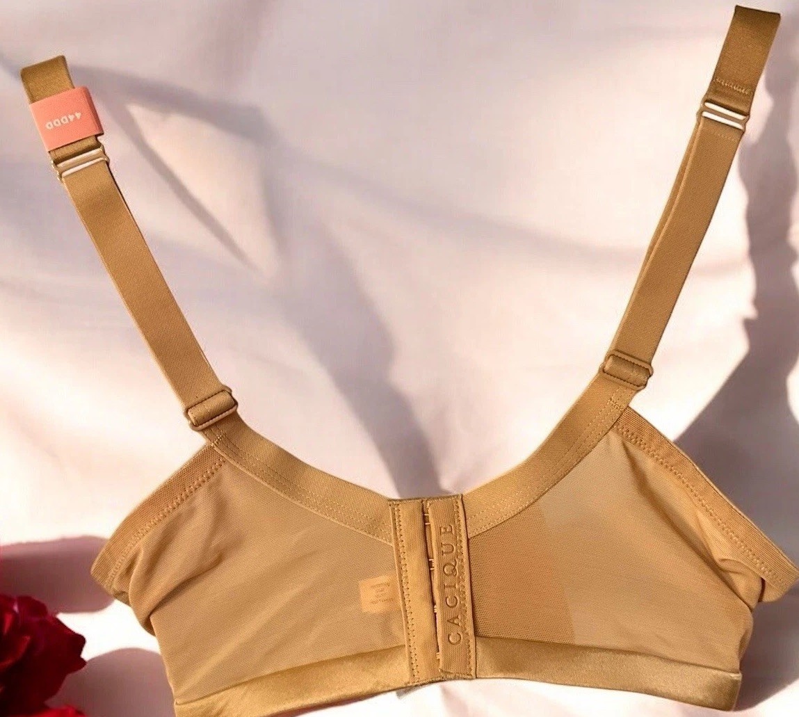 NEW Cacique Max Boost Plunge Bra 44DDD Nude/Beige New With Tags