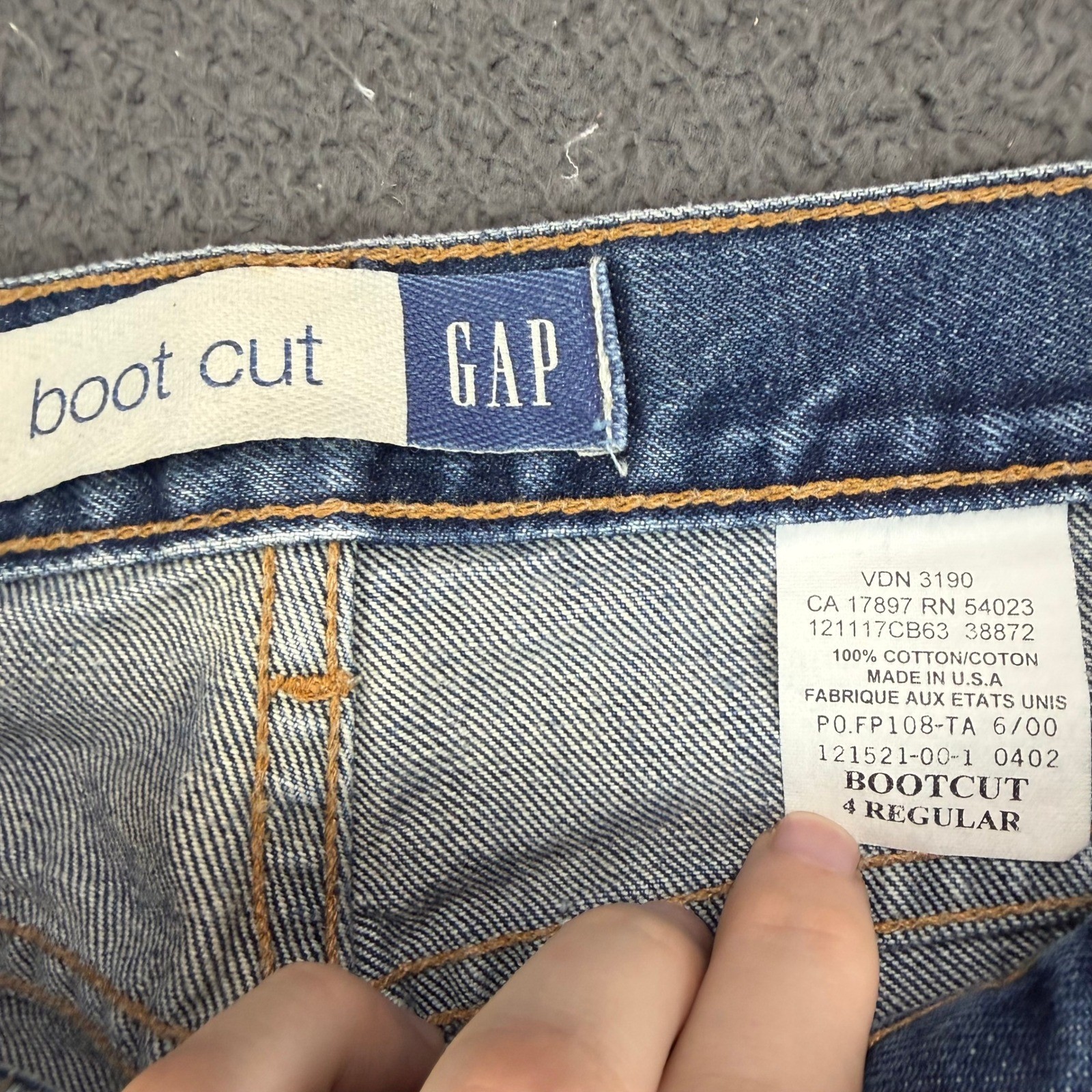Gap Vintage 2000s Women 4 Regular Bootcut Jeans Blue Denim Made in USA Cotton