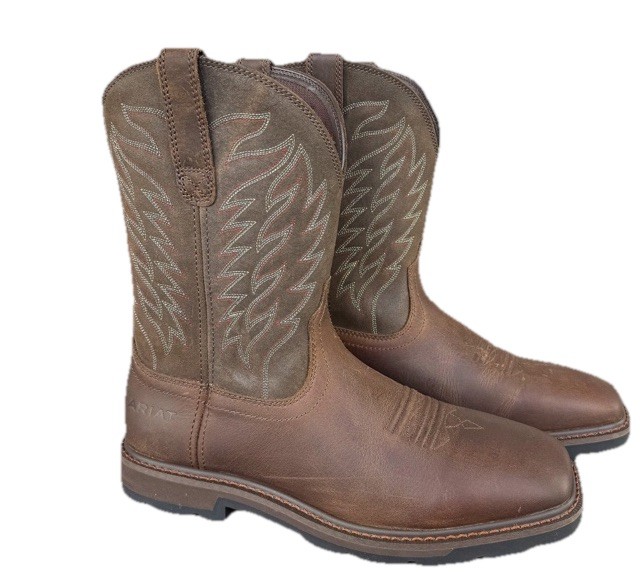 Ariat Men’s Groundbreaker Square Soft Toe Western Work Boot, Brien Sz 9 NIB