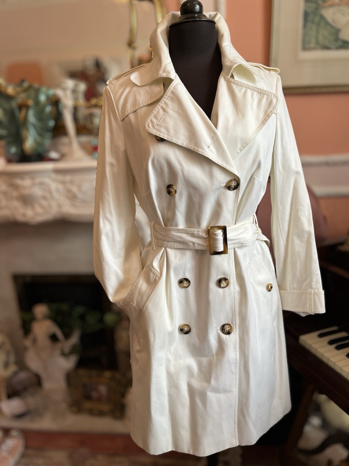 Marks & Spencer Fabulous Trench Coat in Warm White