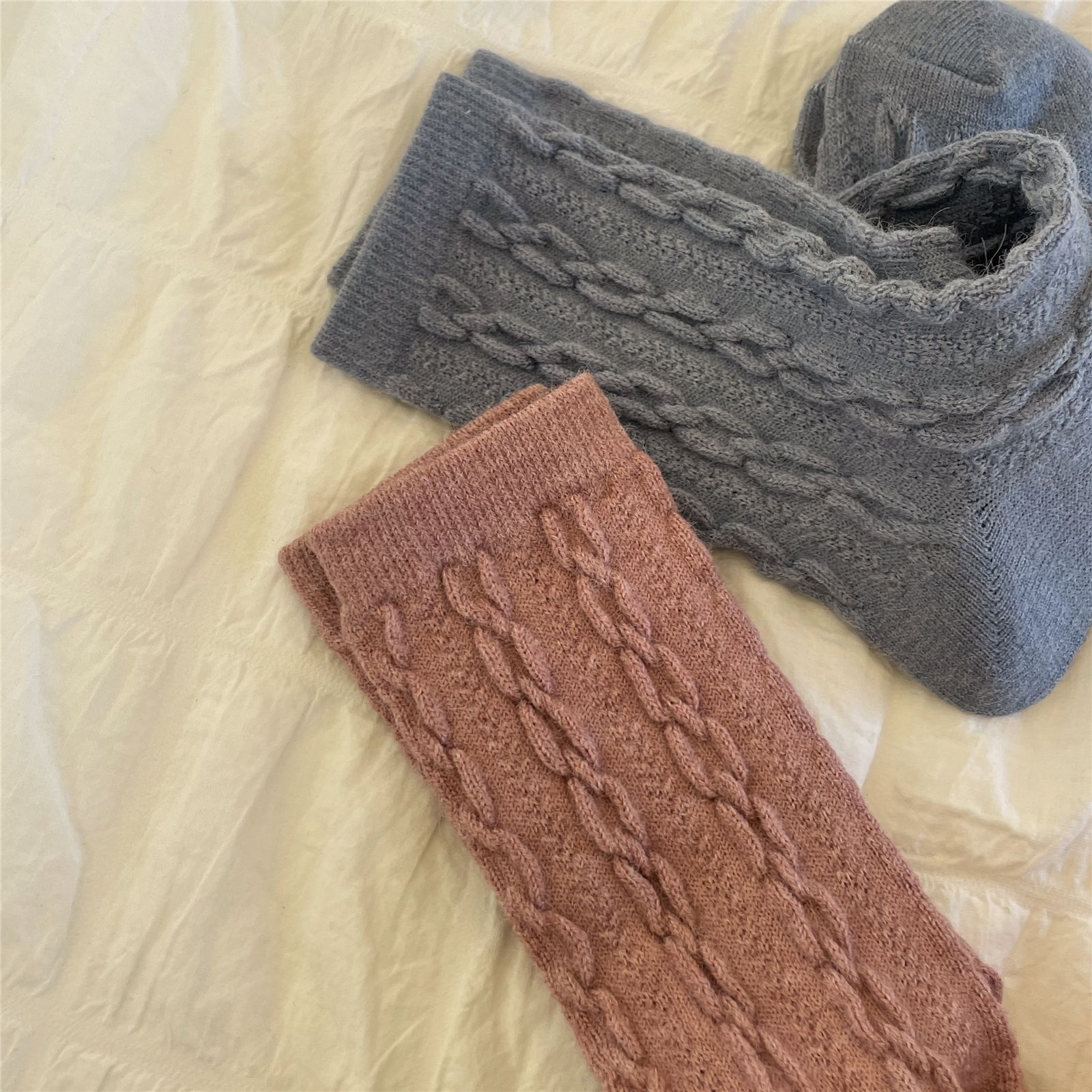 5 Pairs Women Wool Crew Socks Warm Heavy Thick Design Knit Boots Fuzzy Soft 5-9