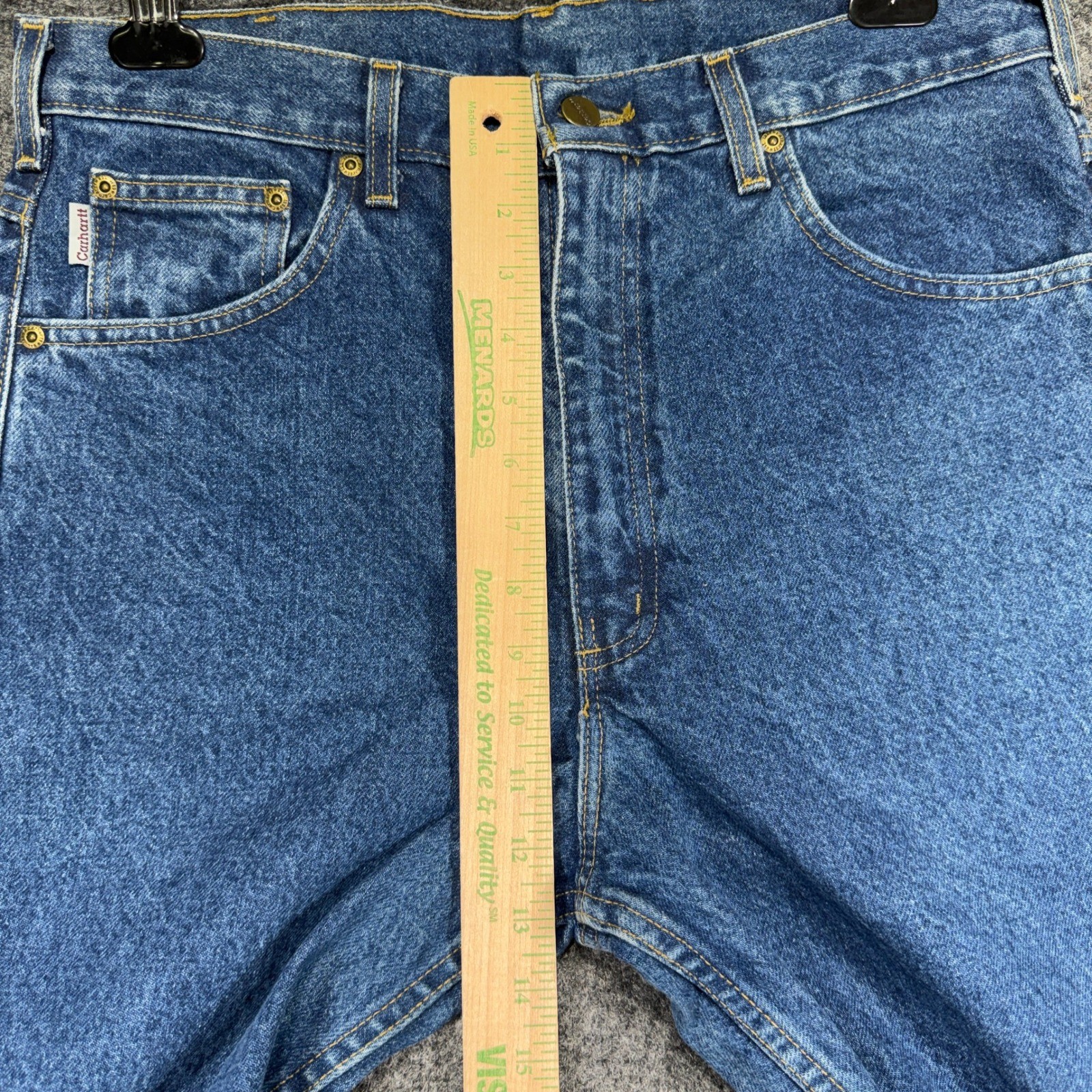 Carhartt Traditional Fit Jeans Mens 34×36 Blue Straight Leg B18 DST Vintage Y2K