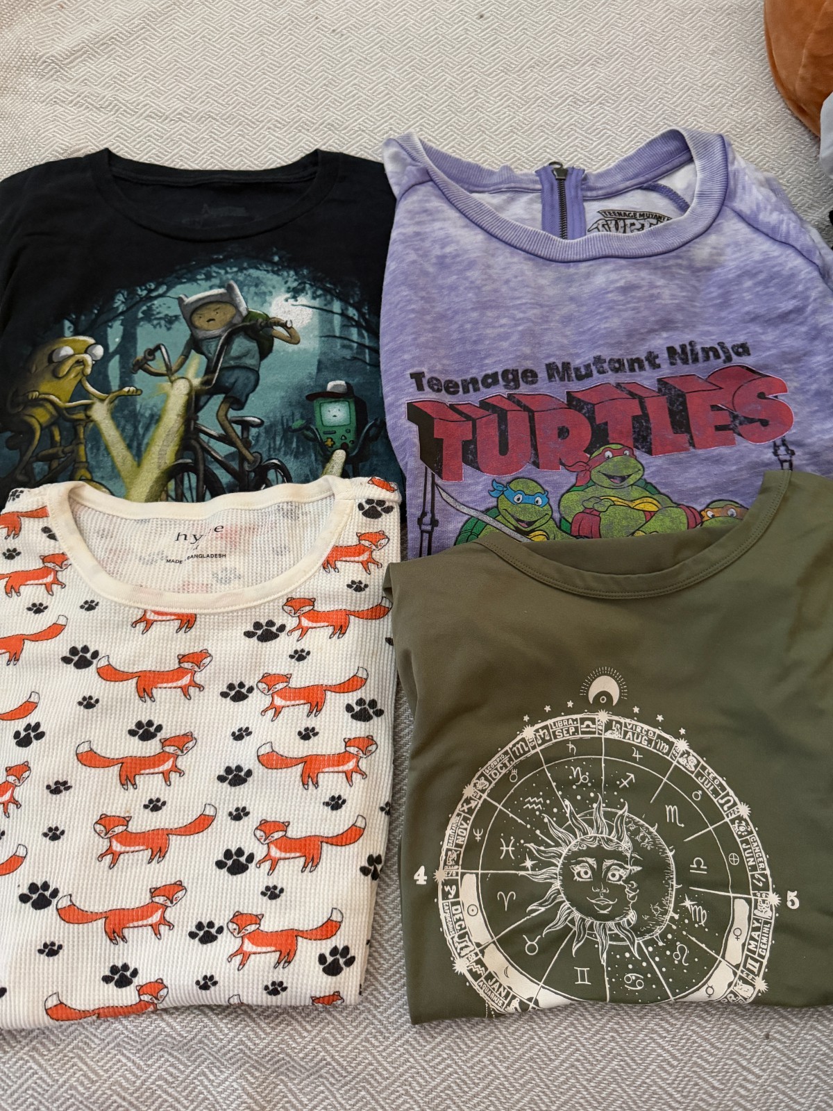 Clothes from Hot topic and etc.