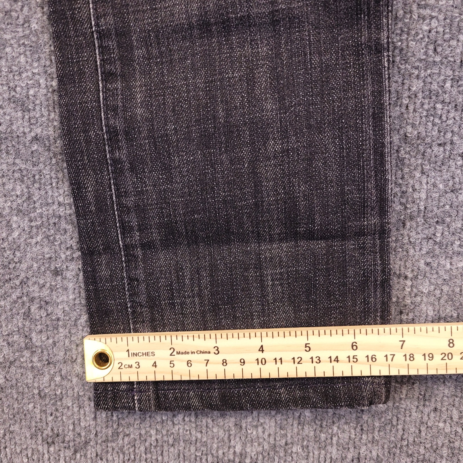 7 For All Mankind Straight Leg Jeans Women 27×27 Black Charcoal Low Rise Stretch