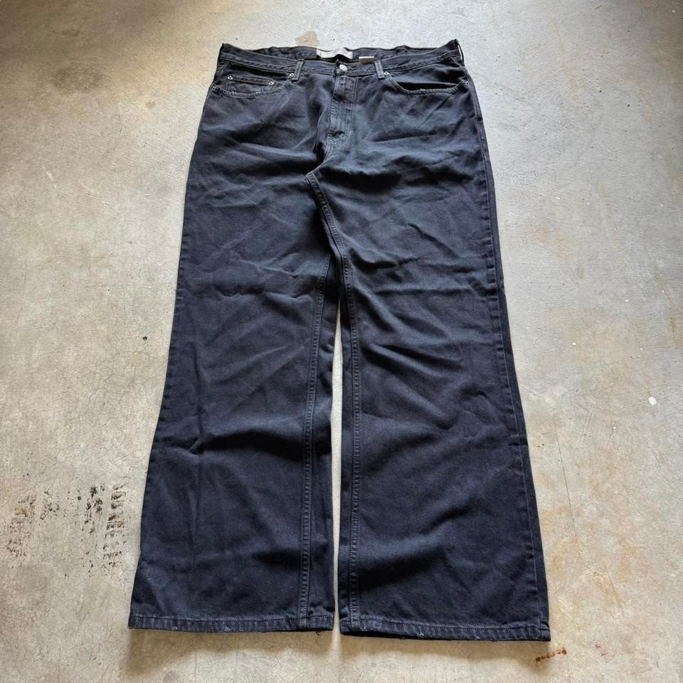 Vintage Levi’s 567 Low Loose Bootcut Baggy Black Denim Jeans 38×32