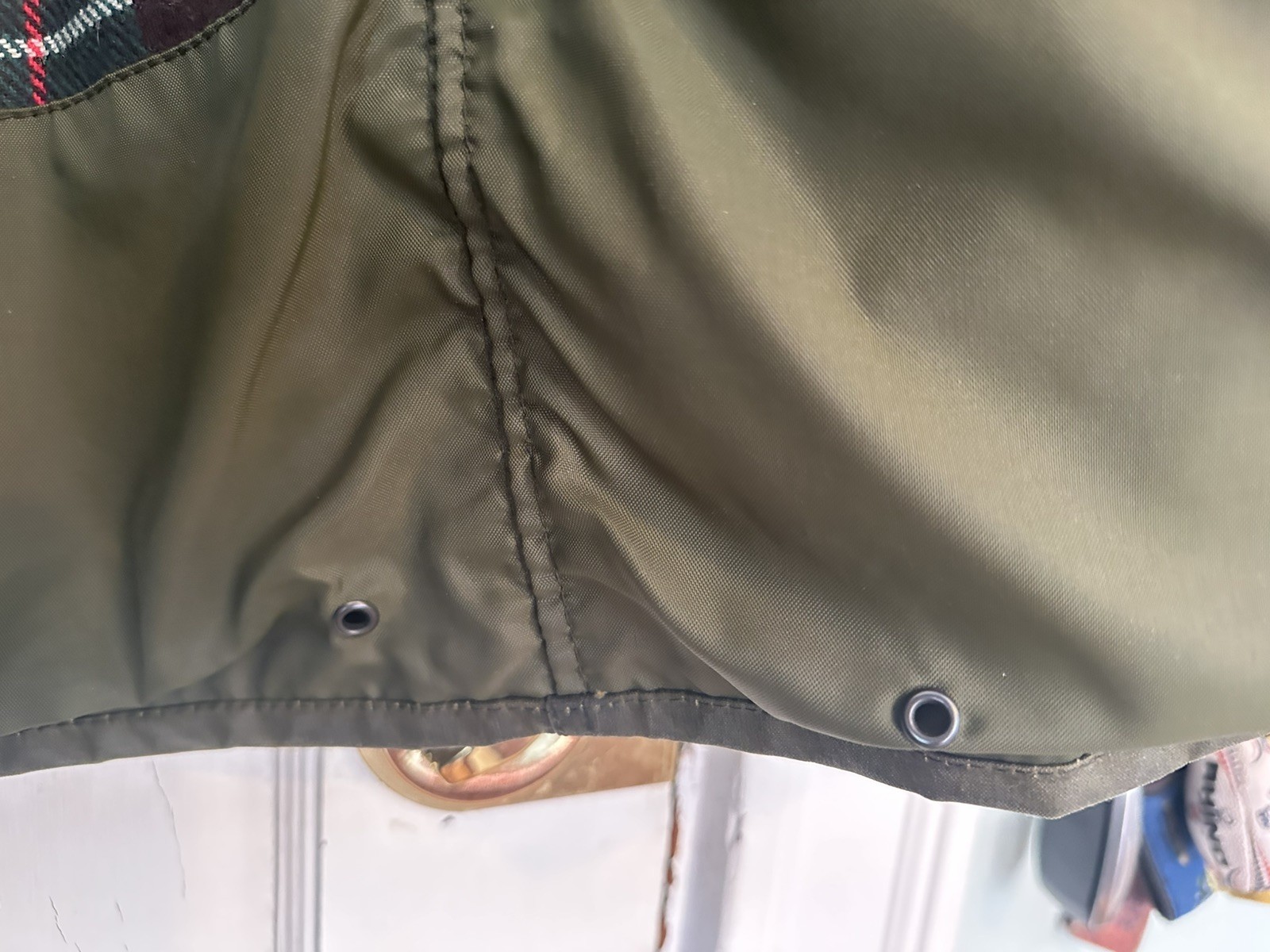 Men’s 1993 Barbour Northumbria Waxed Canvas Jacket c40 England Sage Green 8 oz