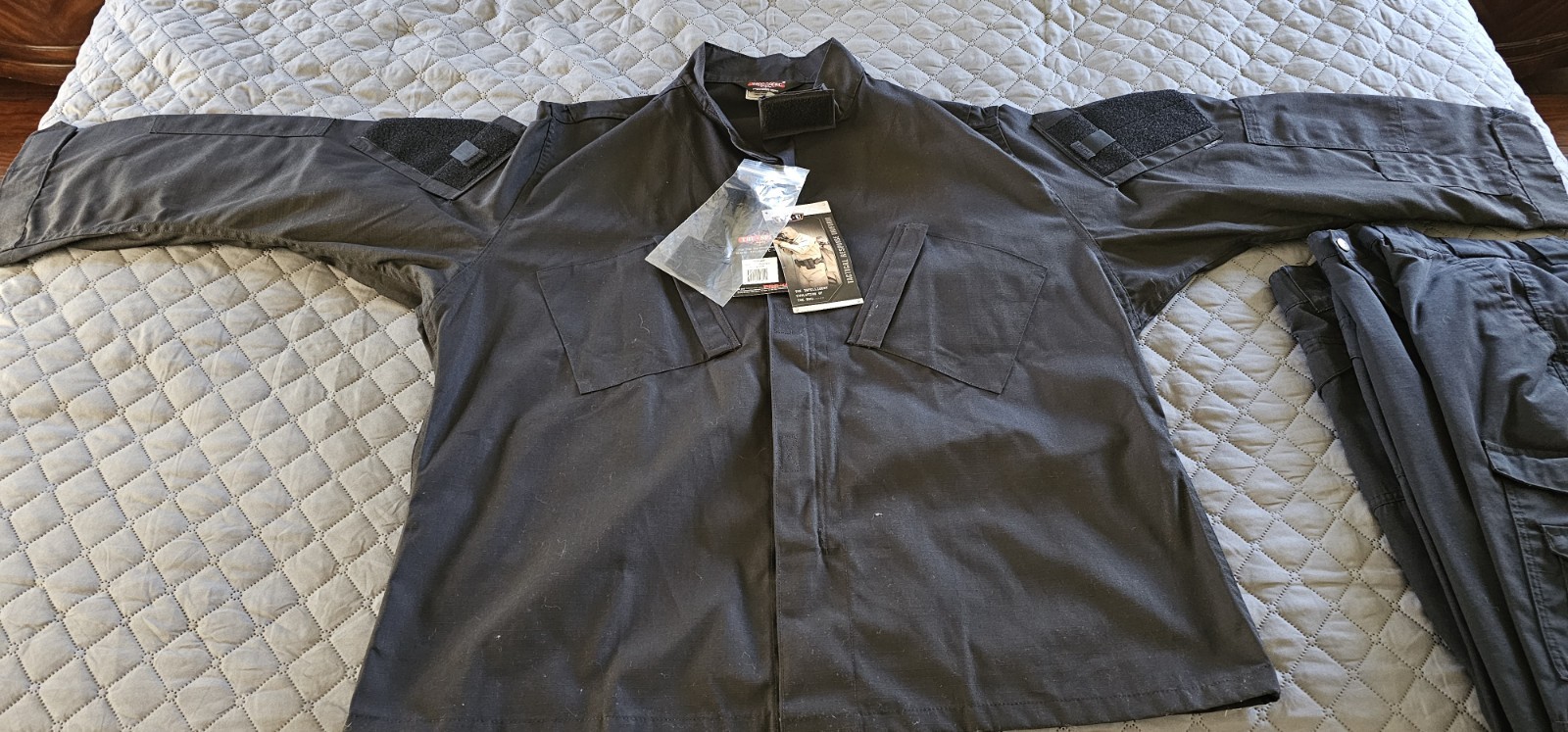 Tru-Spec Tactical Response Uniform – BLACK – 2Xl Shirt, 34/34 Pants (New)