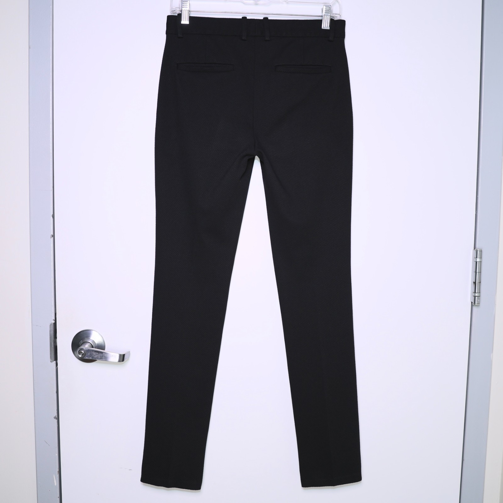 $285 THEORY – Black Pintuck Knit Twill 2 Slim Fit Pants – Women’s Size 2 🔥