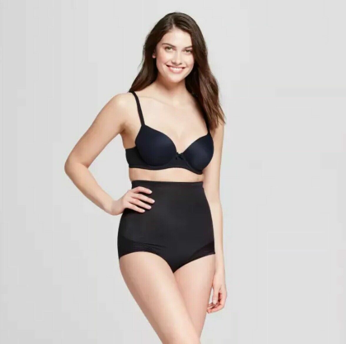 SlimShaper by Miracle Brands Back Magic Size S High Waist Control Brief Black