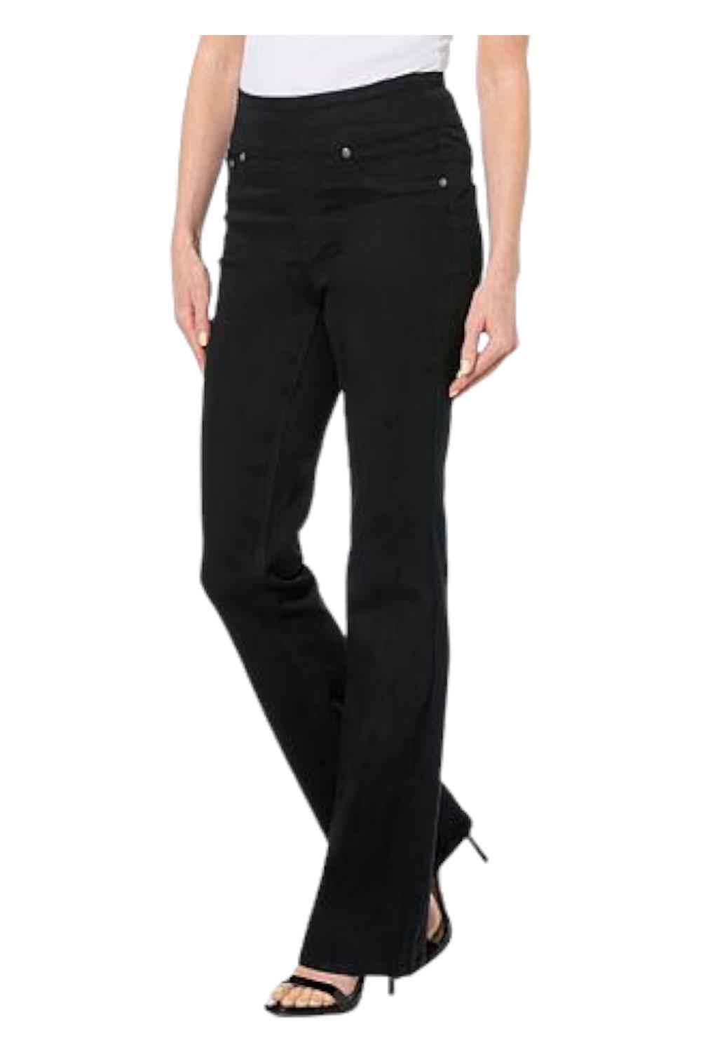 DG2 by Diane Gilman Stretch Denim Comfort Waist Bootcut Jean Black