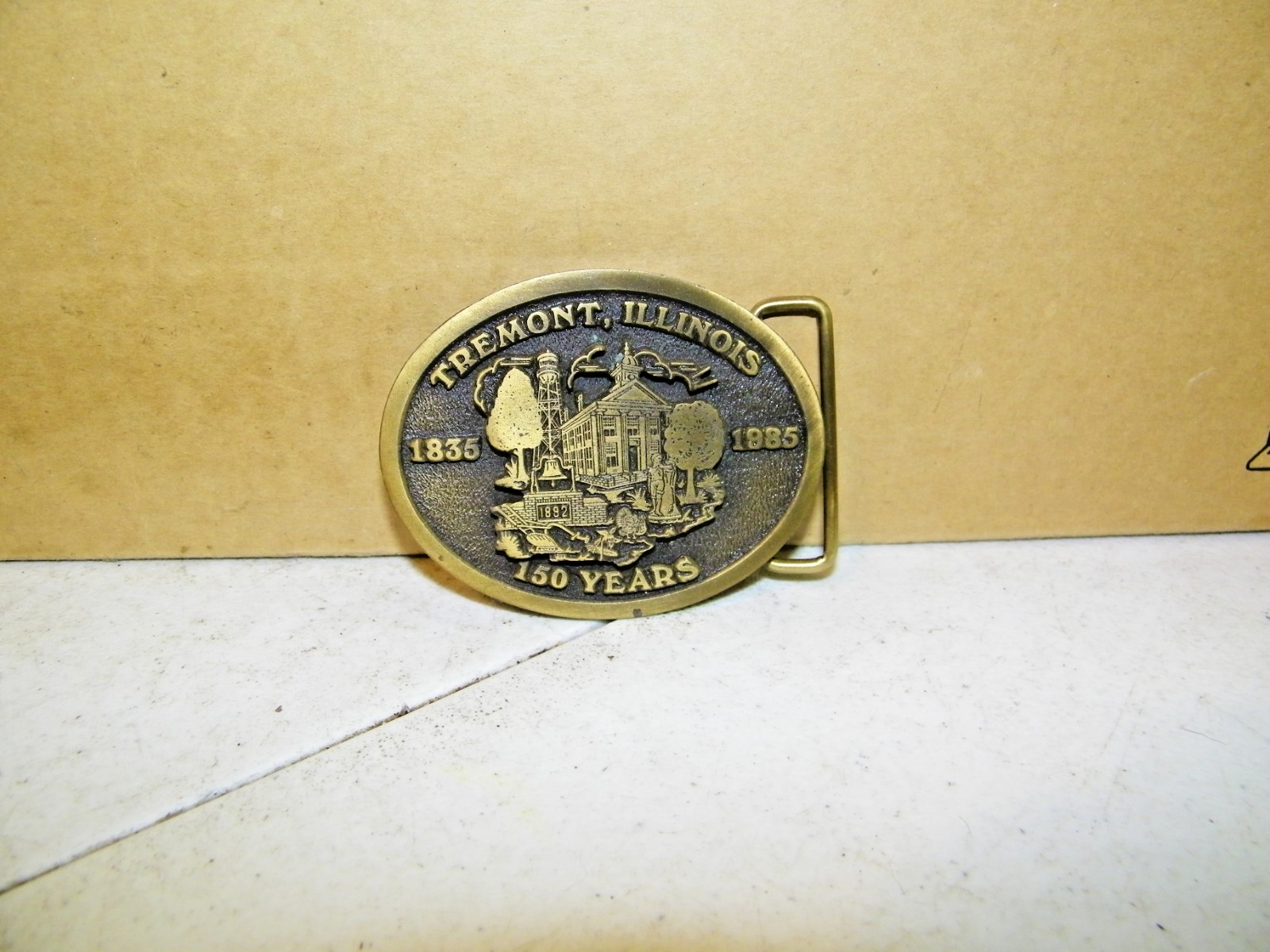 Tremont, Illinois sesquicentennial 150 Years 1835-1985 Belt Buckle 191/500