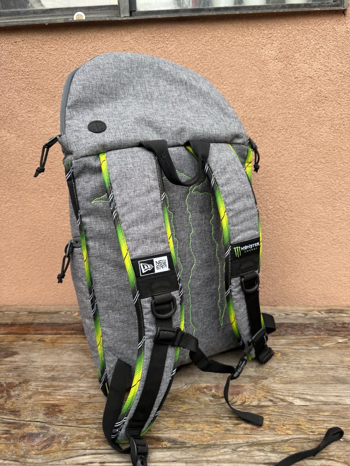 New Era Monster Energy Solid Backpack Gray/Green/Black hat backpack