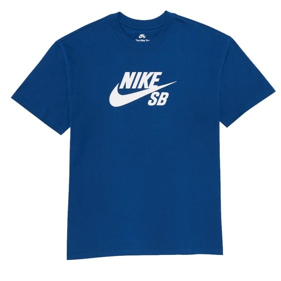 NIKE SB LOGO SKATE TEE – COURT BLUE