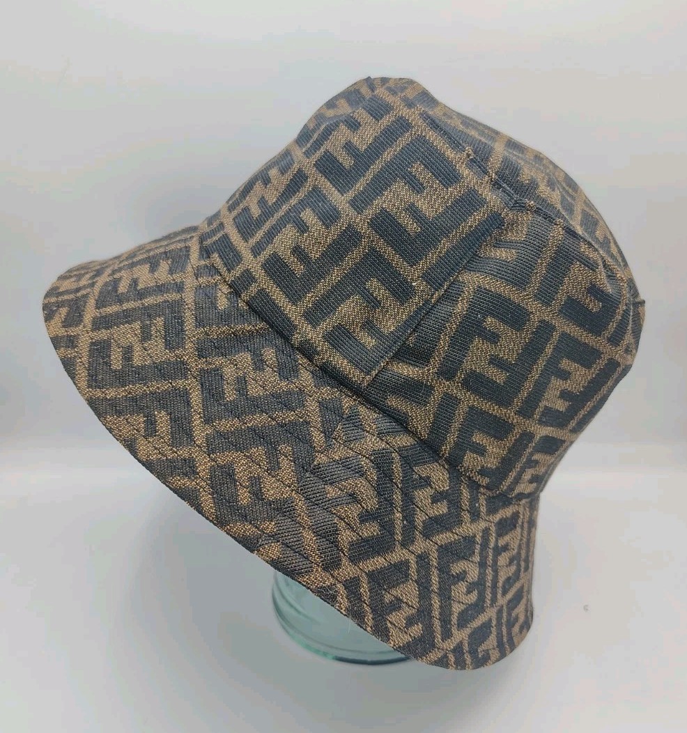 Fendi FF Logo Bucket Hat Brown