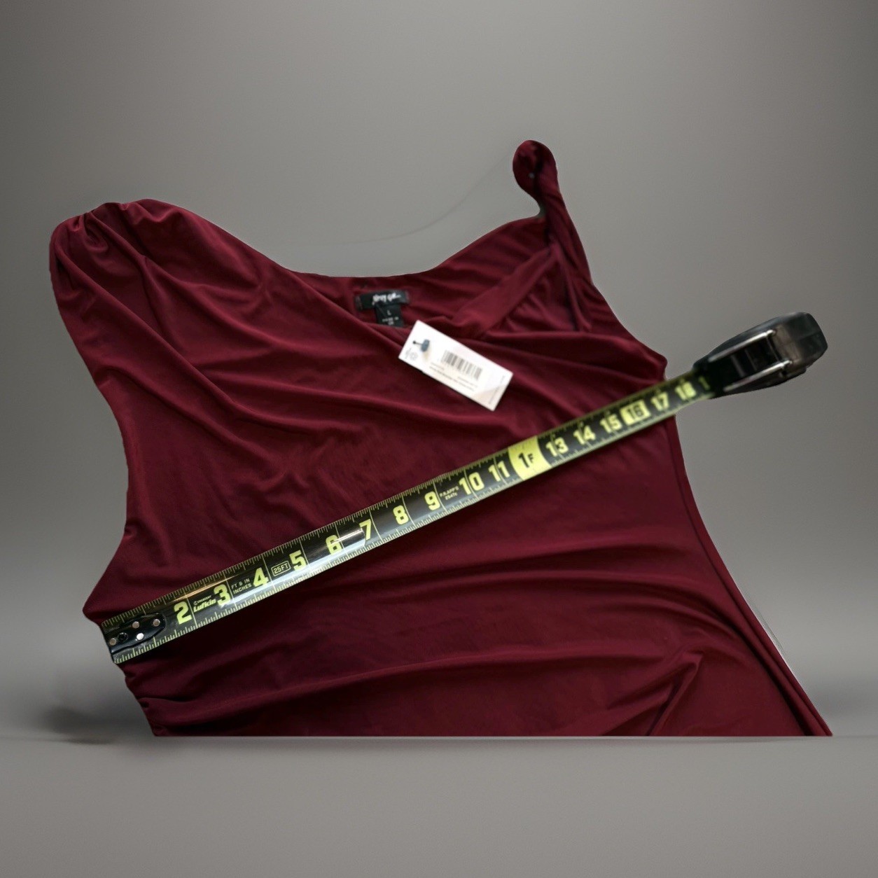 NWT Nasty Gal Slinky One Shoulder Mini Dress Maroon Christmas Womens Large