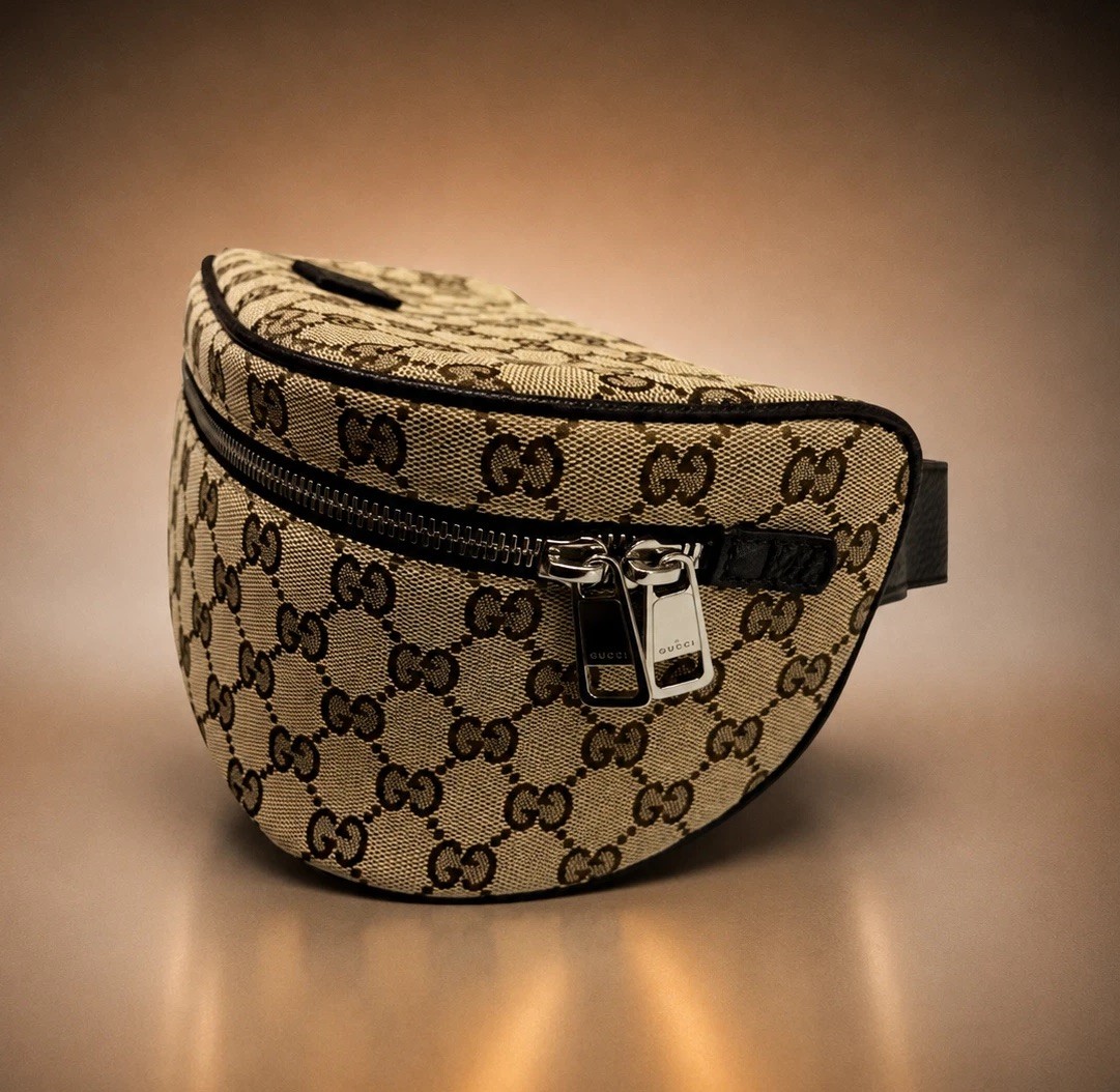Gucci GG Logo Lg Supreme Monogram Messenger Bag- Brown- Adjustable Strap $995