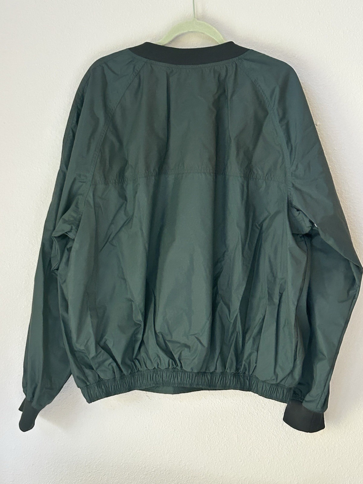 Vintage Nike White Label Thick Army Green Outdoor Sports Pullover; Zip Pockets L