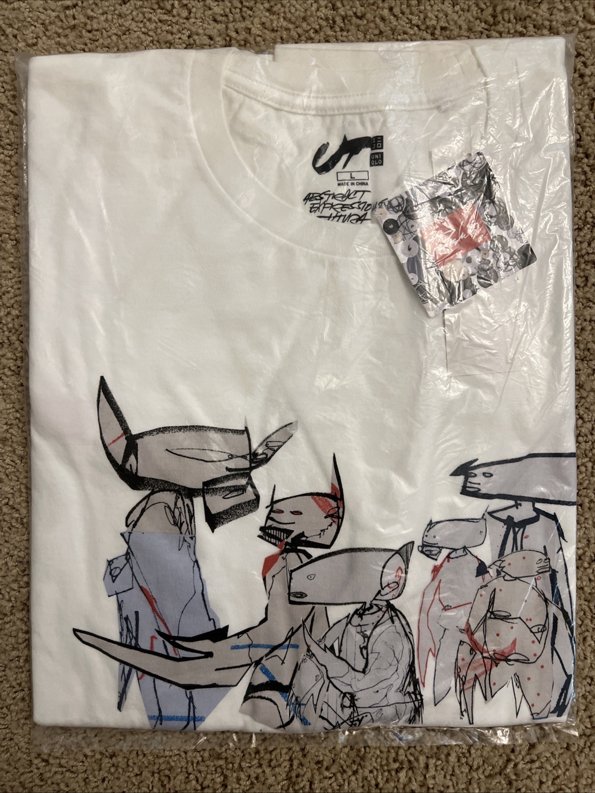 Vintage Futura Laboratories X Uniqlo White Tee Shirt Unkle Size L