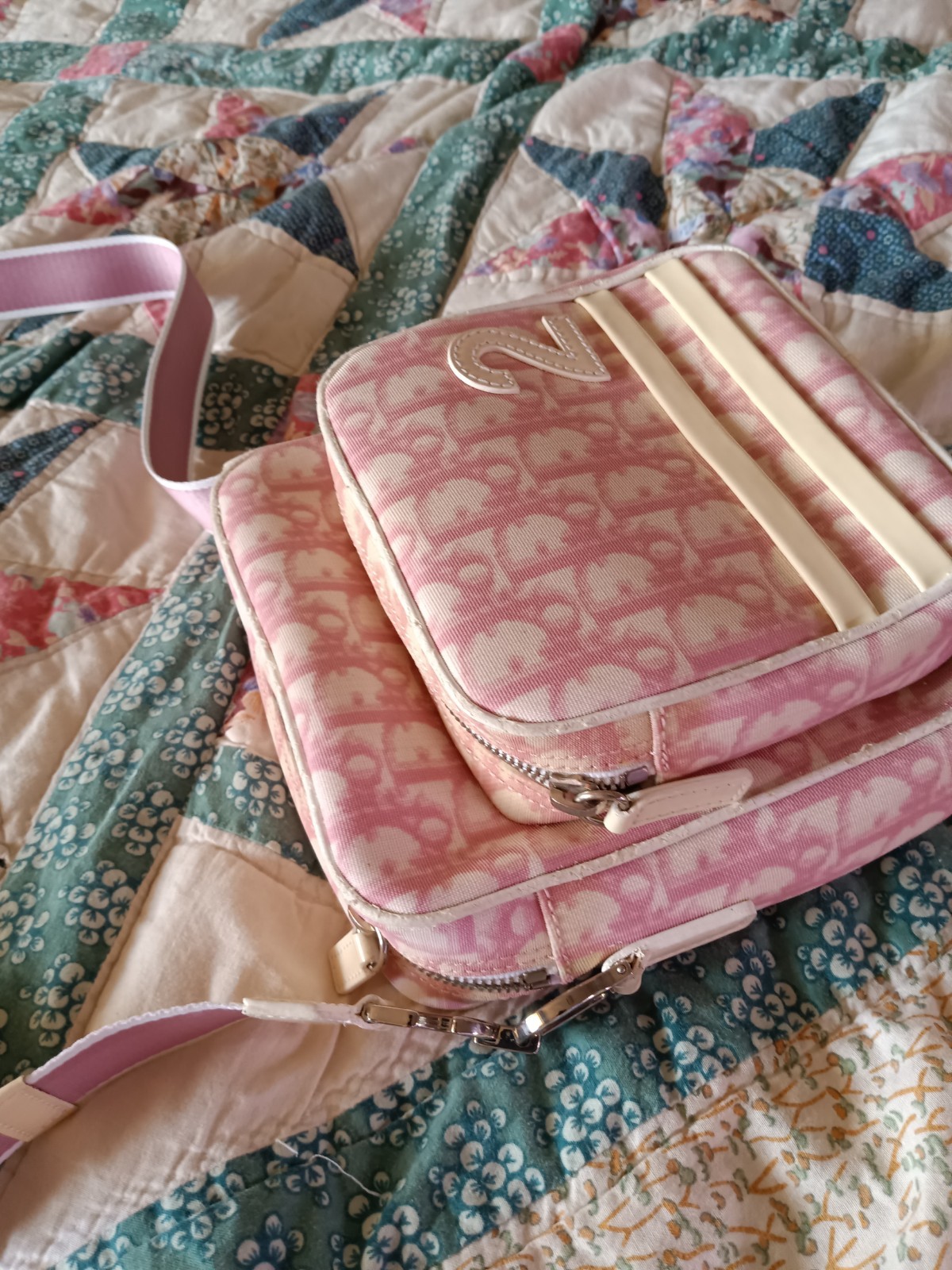 Christian Dior Diorissimo Girly Trotter Messenger Bag Pink