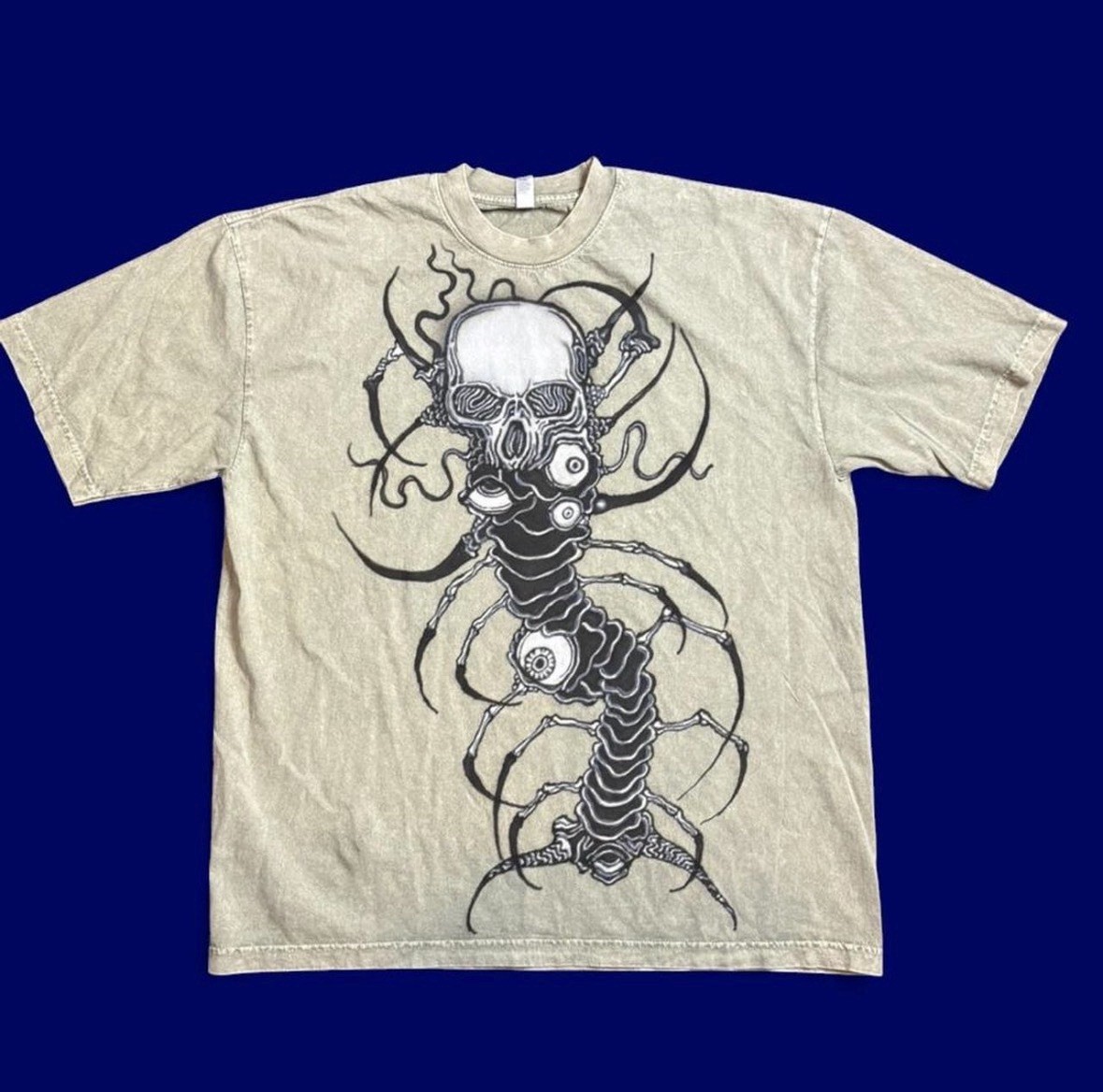 Hand Airbrushed Los Angeles Apparel Men’s XL Heavyweight Cotton Crew Neck Tee