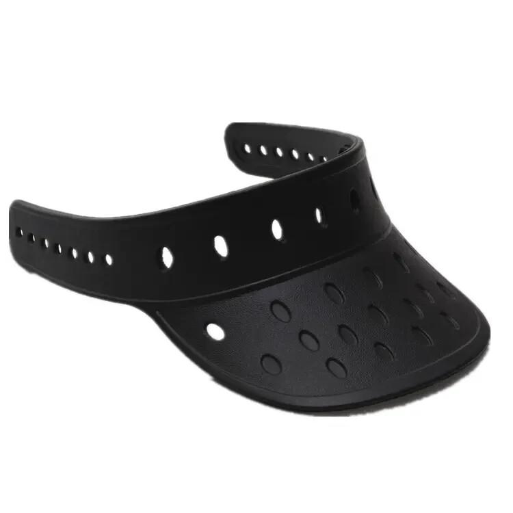 Visor Hat Fits Shoes Charms Floatable Adjustable Lightweight Durable Sun – Black