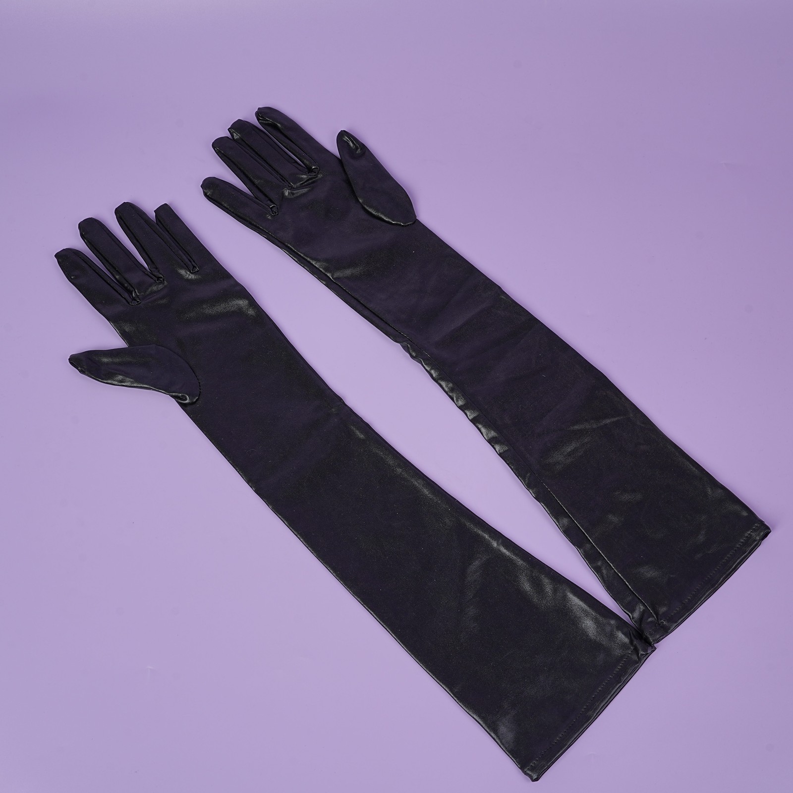 Patent Leather Wet Look Arm Length Gloves Opera Gloves Woman Roleplay Woman New
