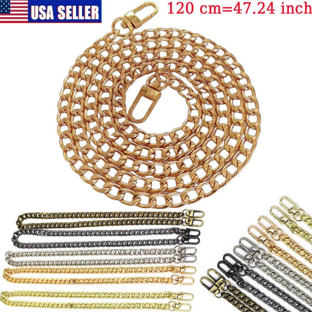 47″ Long Replacement Metal Flat Purse Chain Strap Shoulder Crossbody Bag Handbag