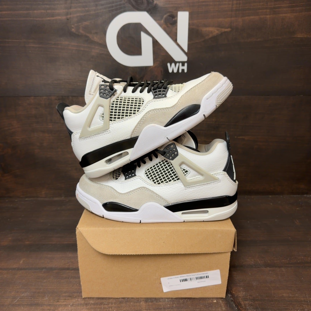 Jordan 4 Retro Military Black (Pre-Owned) Size 5 (NB)