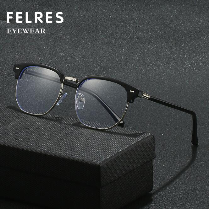 Men Metal Square Photochromic Presbyopic Glasses Full Frame Business Sunglasses