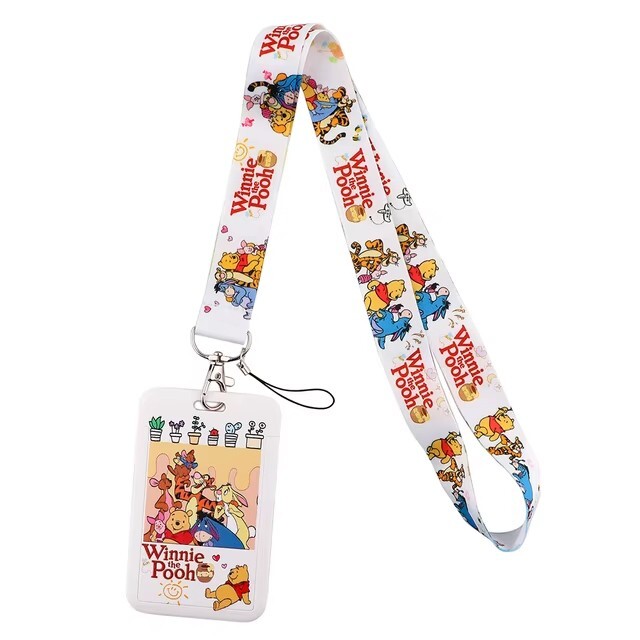 Winnie the Pooh & Friends Character Themed Lanyard ID Badge Holder Keychain