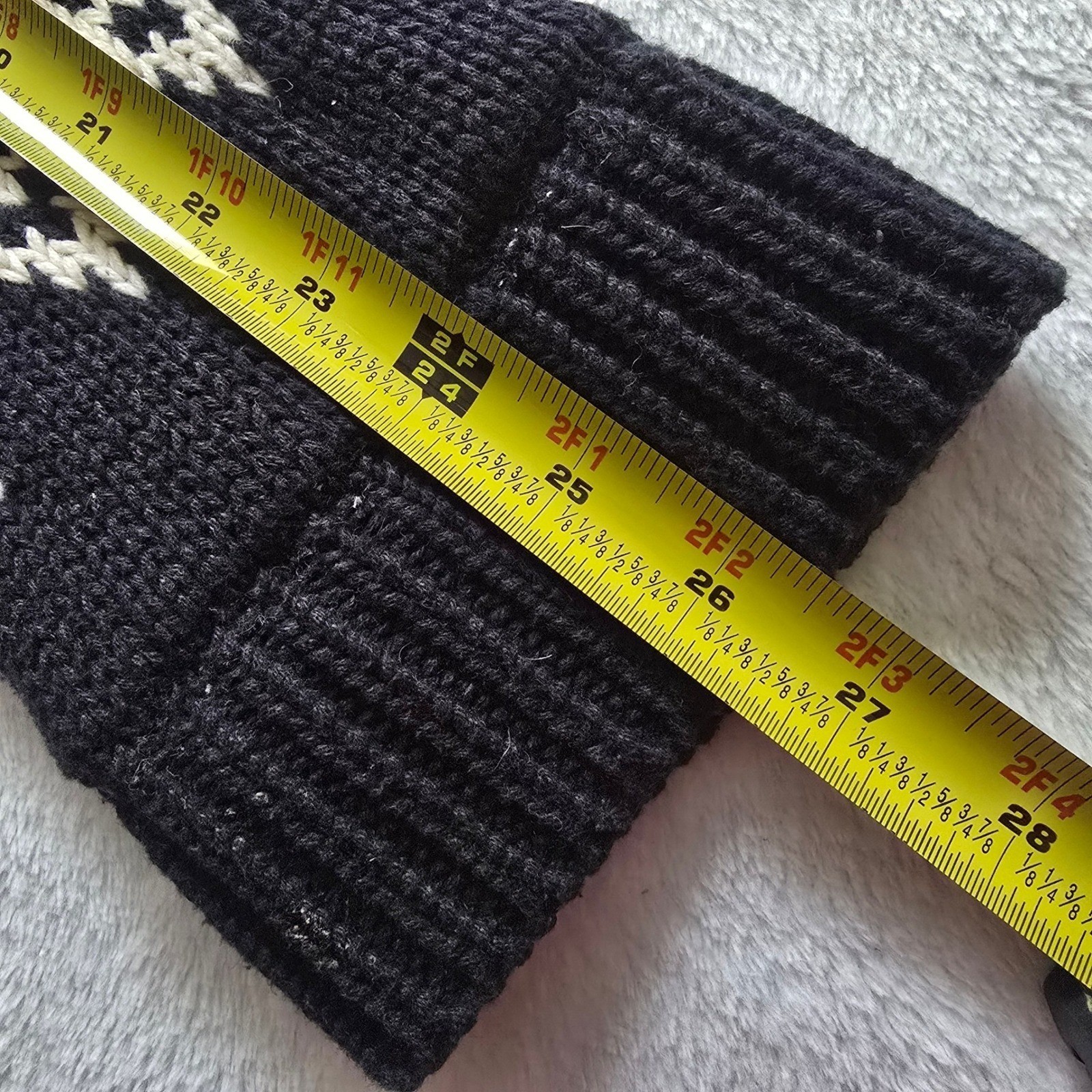 New York & Company Fair Isle Zip Sweater XL Black off White Nordic Snowflake