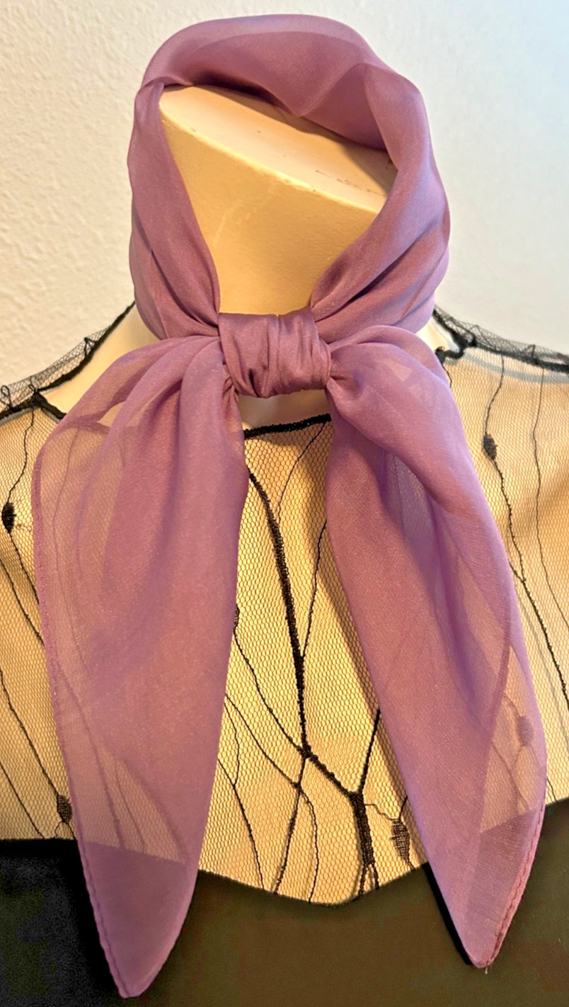 NEW 20 x 21 In. Small Sq. Lavender Solid Color 100% Mulberry Silk Scarf- SS 1035