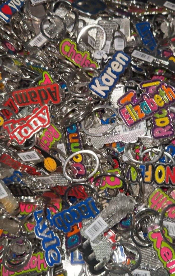 A, B, C, D, E, F, G, H, J – Metal Keychain with Beautiful Colors