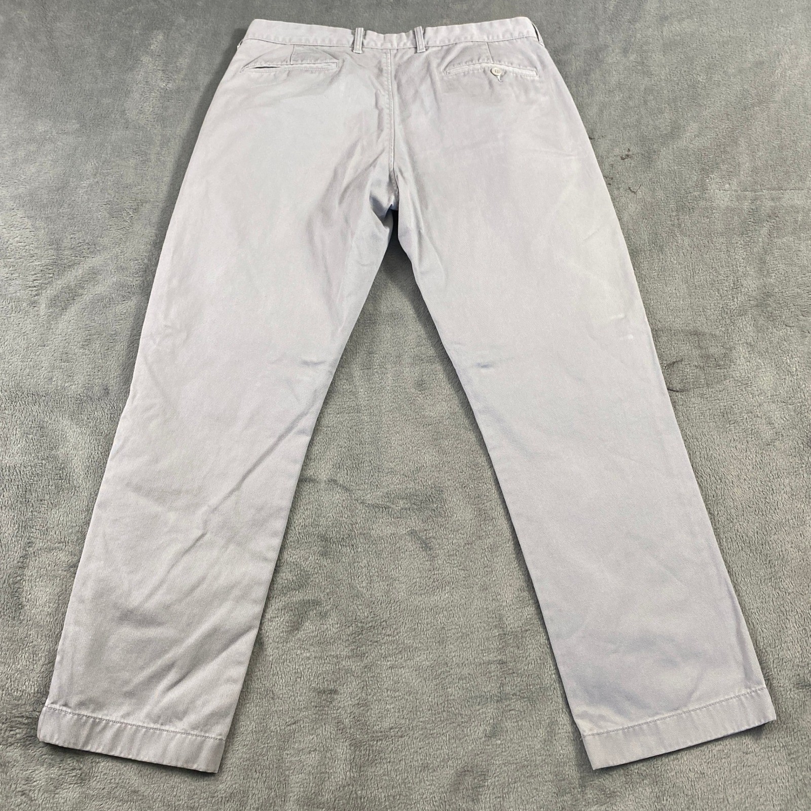 J.Crew Chino Mens 34×30 Light Grey The Sutton Slim Straight Cotton Pants Preppy