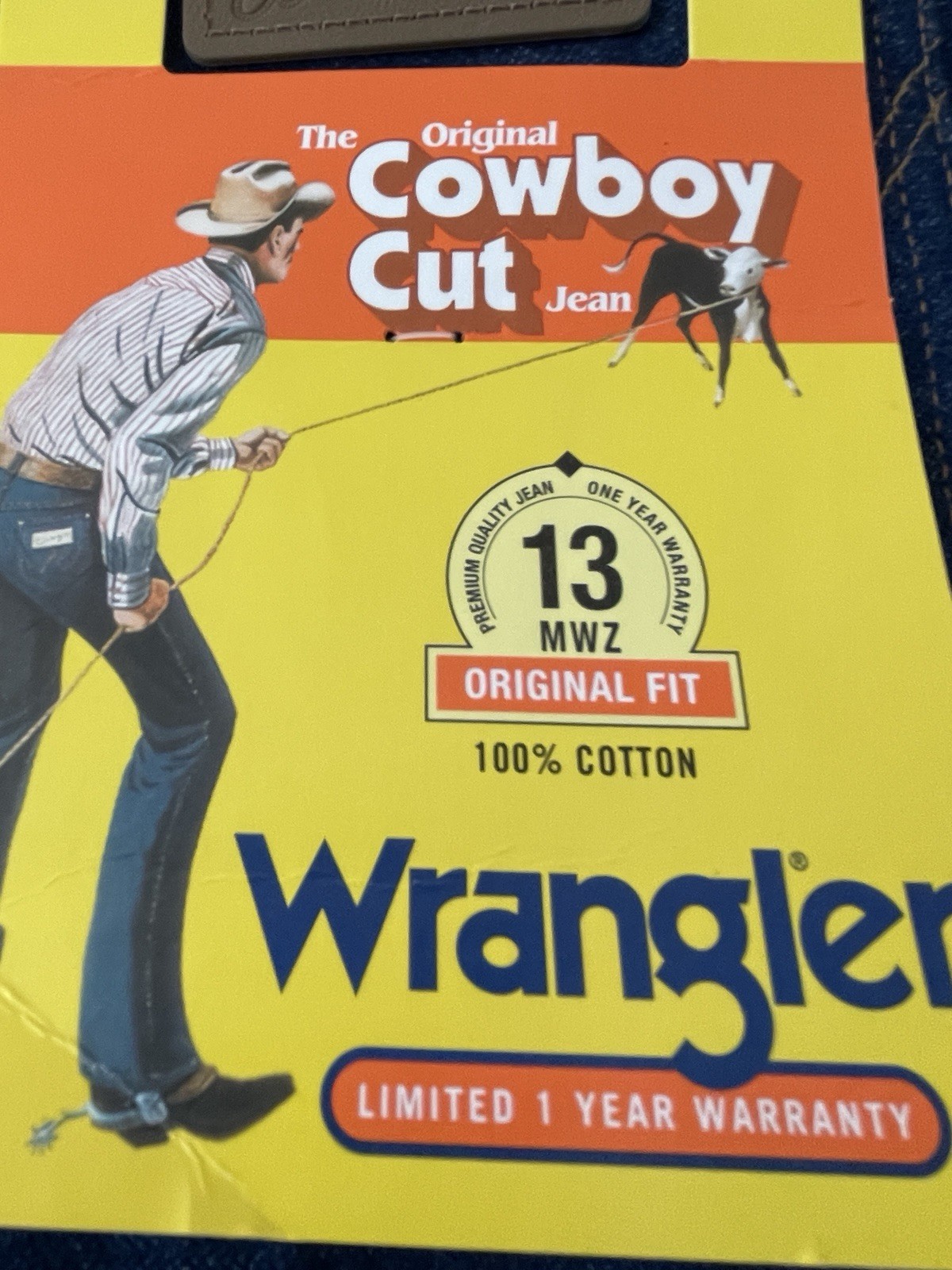 Wrangler Pro Rodeo Cowboy Cut 13MWZ Men’s 29×36 Indigo Competition Jeans